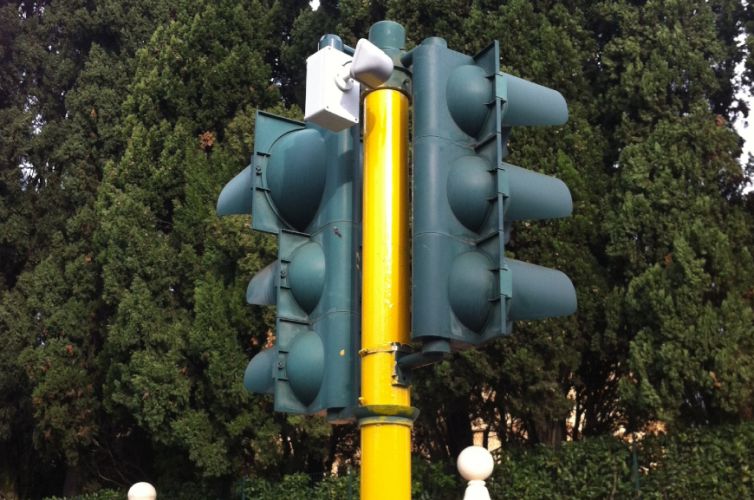 Traffic light control for trams in Rome Aldrovandi